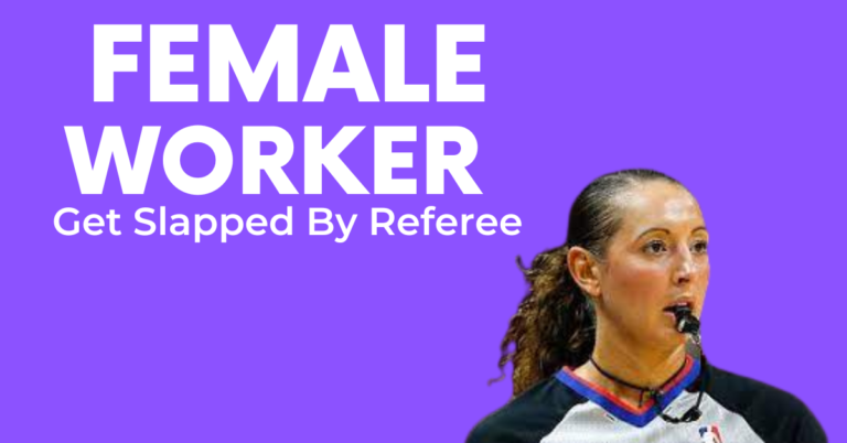 Female Score Table Worker Gets Hand Slapped Away By Referee